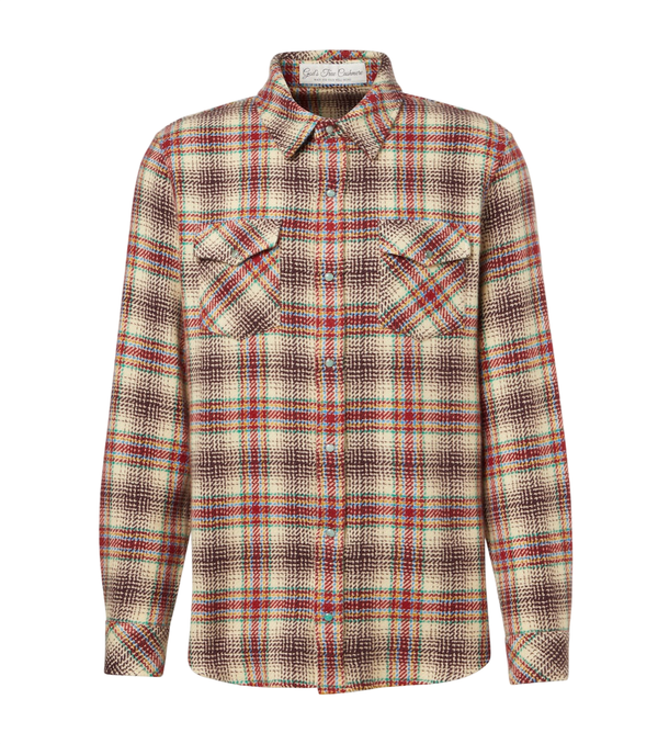 God's True Cashmere Balance cashmere shirt with emerald