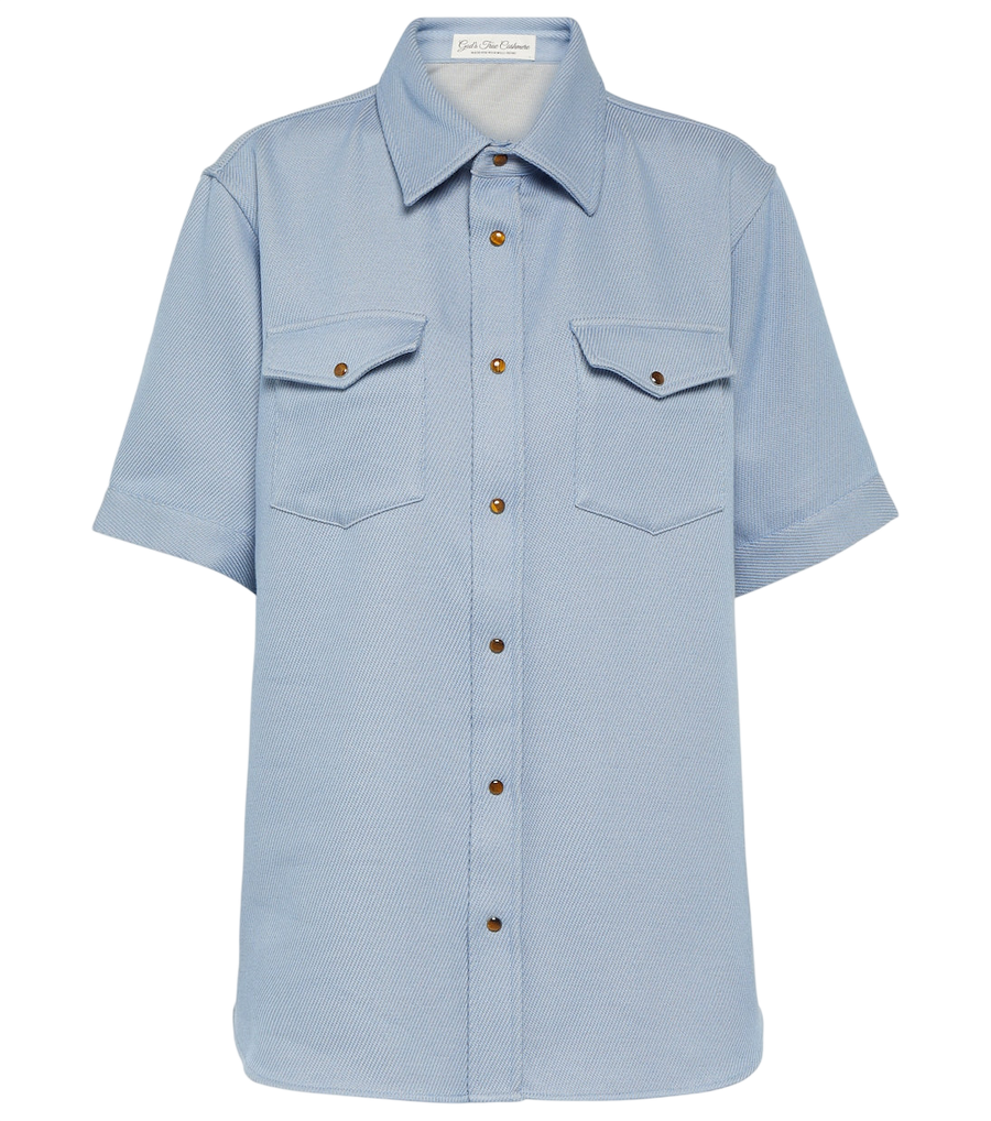Chemise en cachemire et coton God's True Cashmere
