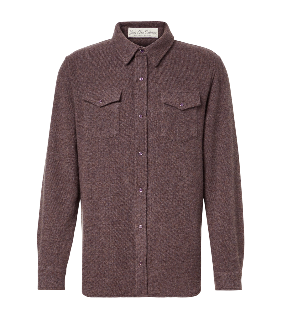 God's True Cashmere Cashmere shirt with amethyst