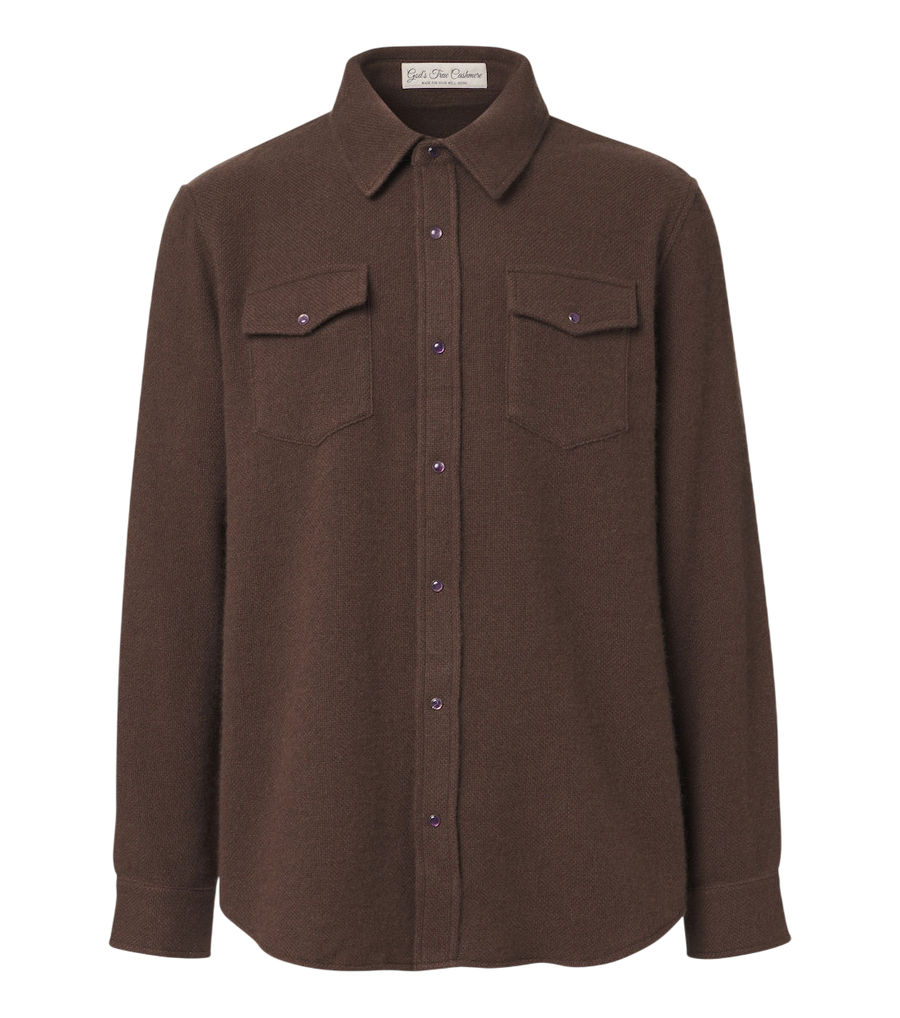 God's True Cashmere Cashmere shirt with amethysts