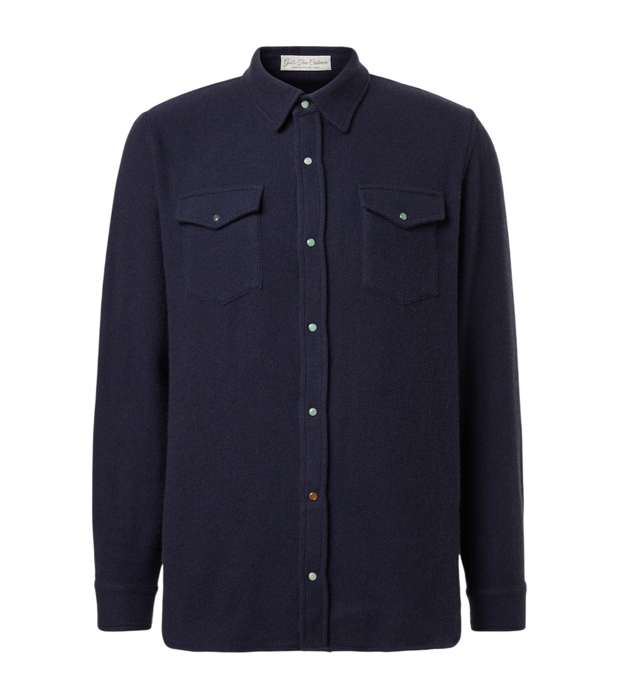 God's True Cashmere Cashmere shirt with emerald
