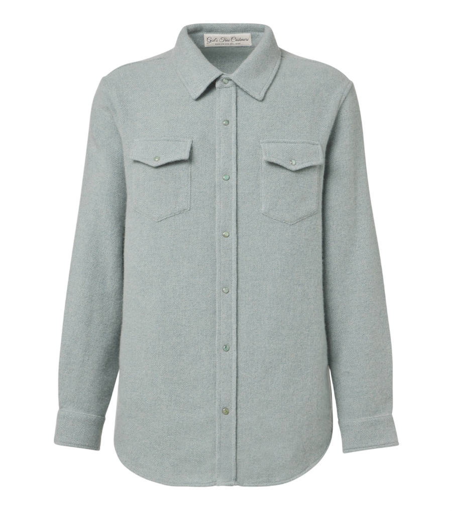 God's True Cashmere Cashmere shirt with emeralds