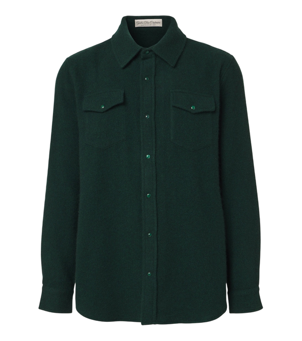 God's True Cashmere Cashmere shirt with malachite