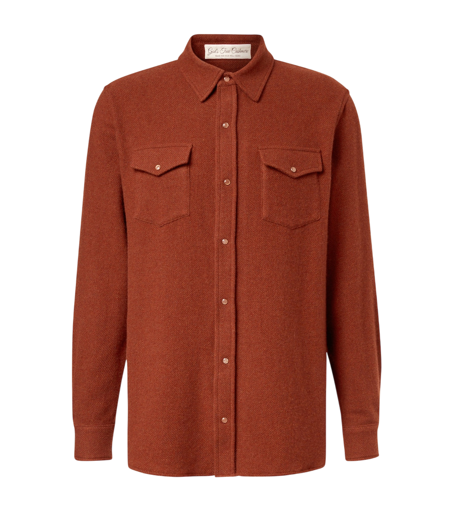 God's True Cashmere Cashmere shirt with sunstone