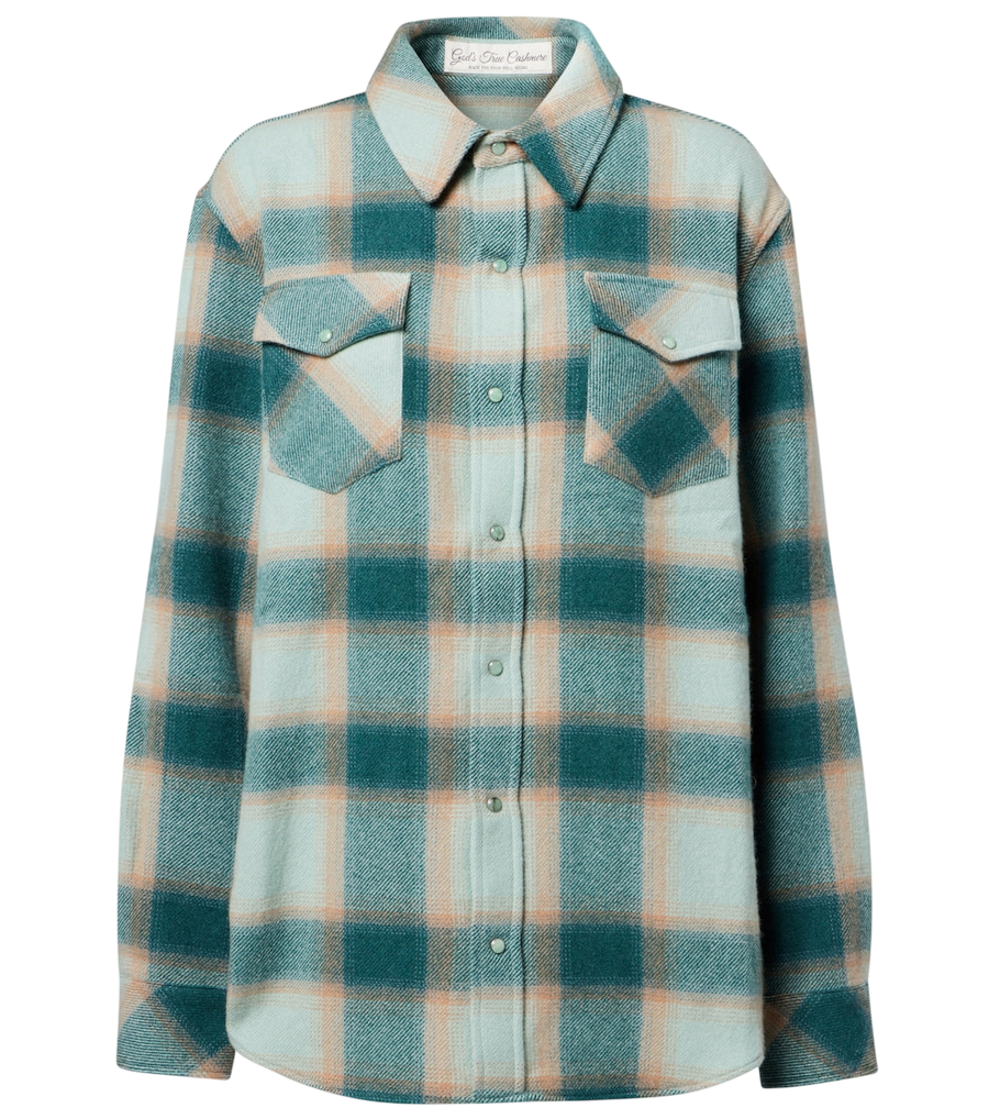 God's True Cashmere Checked cashmere overshirt