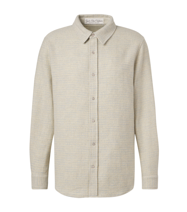 God's True Cashmere Checked cashmere shirt with quartz
