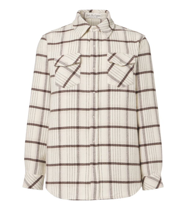 God's True Cashmere Expedition cashmere shirt with rose quartz