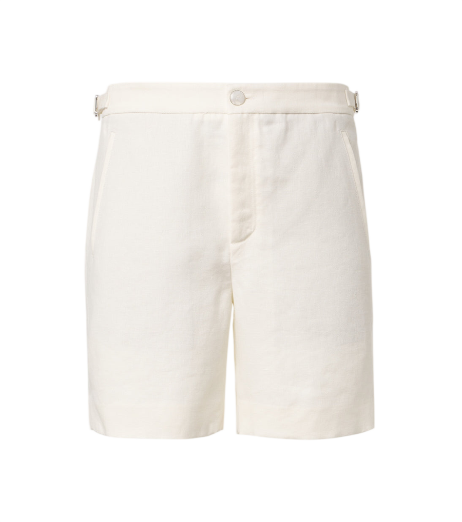 God's True Cashmere Linen shorts with moonstone