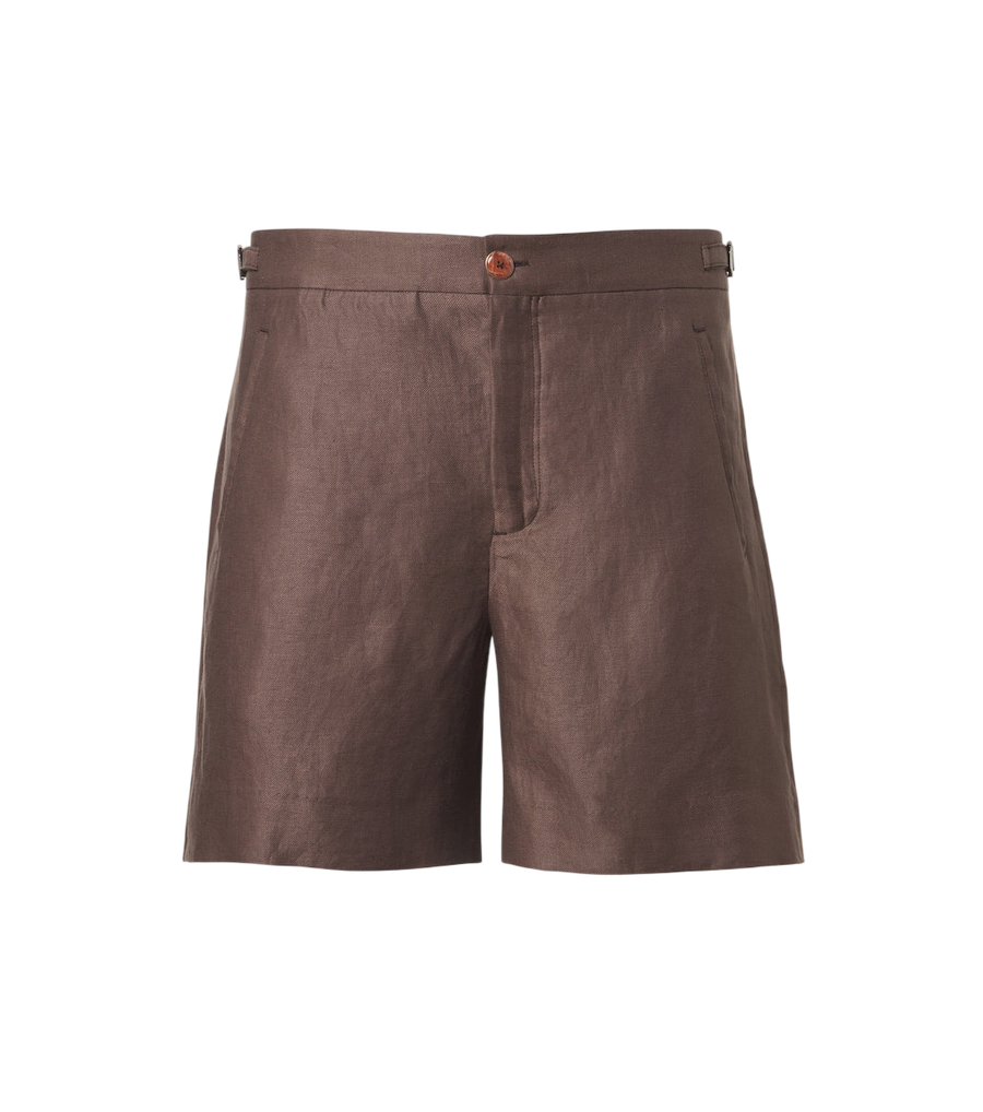 God's True Cashmere Linen shorts with sunstone