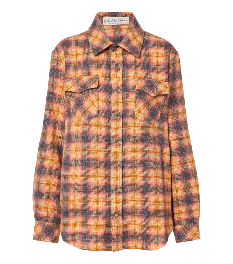 Camisa de cachemira a cuadros Seeker de God's True Cashmere