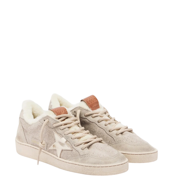 Golden Goose Ball Star Suede-Trimmed Sneakers