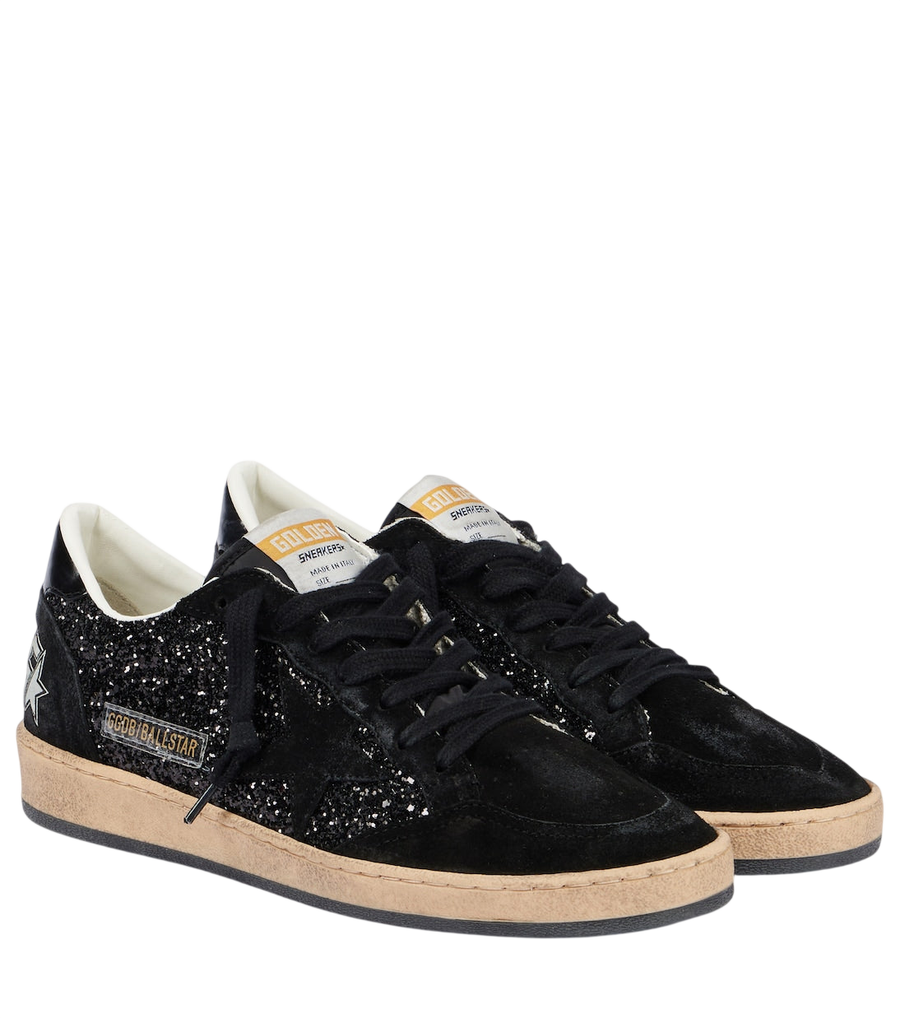 Golden Goose Ball Star suede-trimmed sneakers