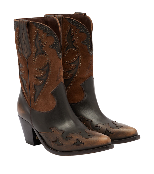 Golden Goose Wish Star leather and suede cowboy boots