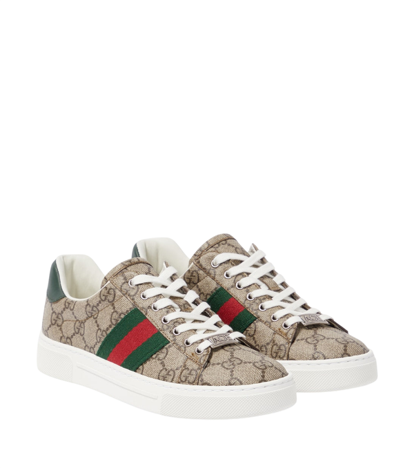 Gucci Ace leather-trimmed GG sneakers