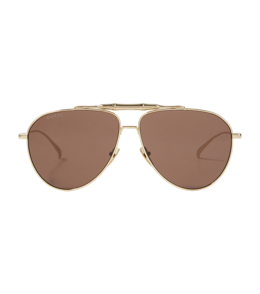 Gucci Bamboo aviator sunglasses