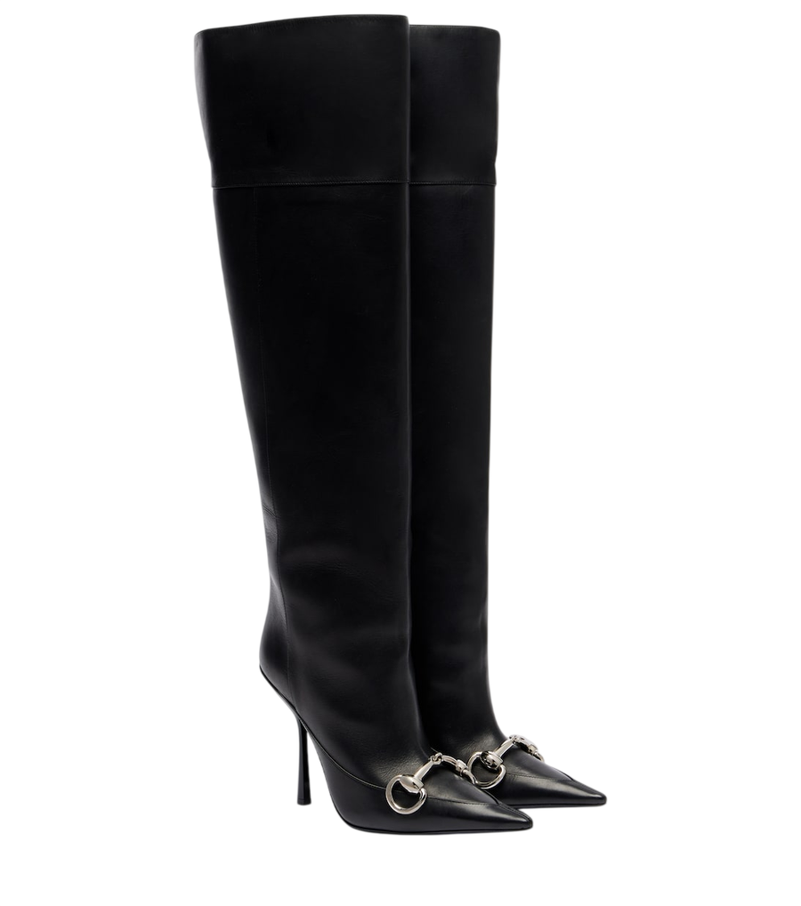 Gucci Boulevard Horsebit leather knee-high boots