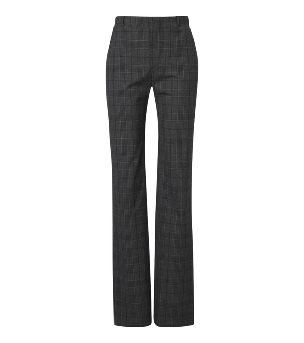 Pantalones rectos de lana a cuadros de Gucci