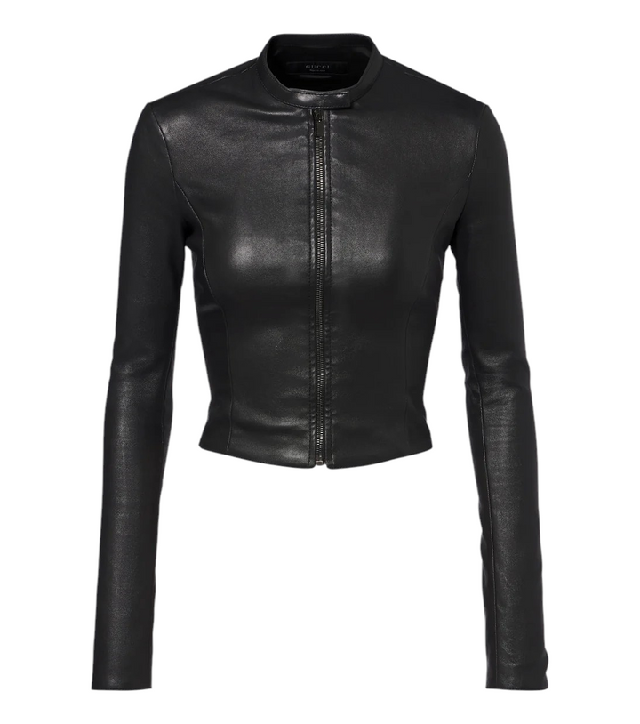 Gucci Cropped leather jacket [white-bg-processed] 1786641654640