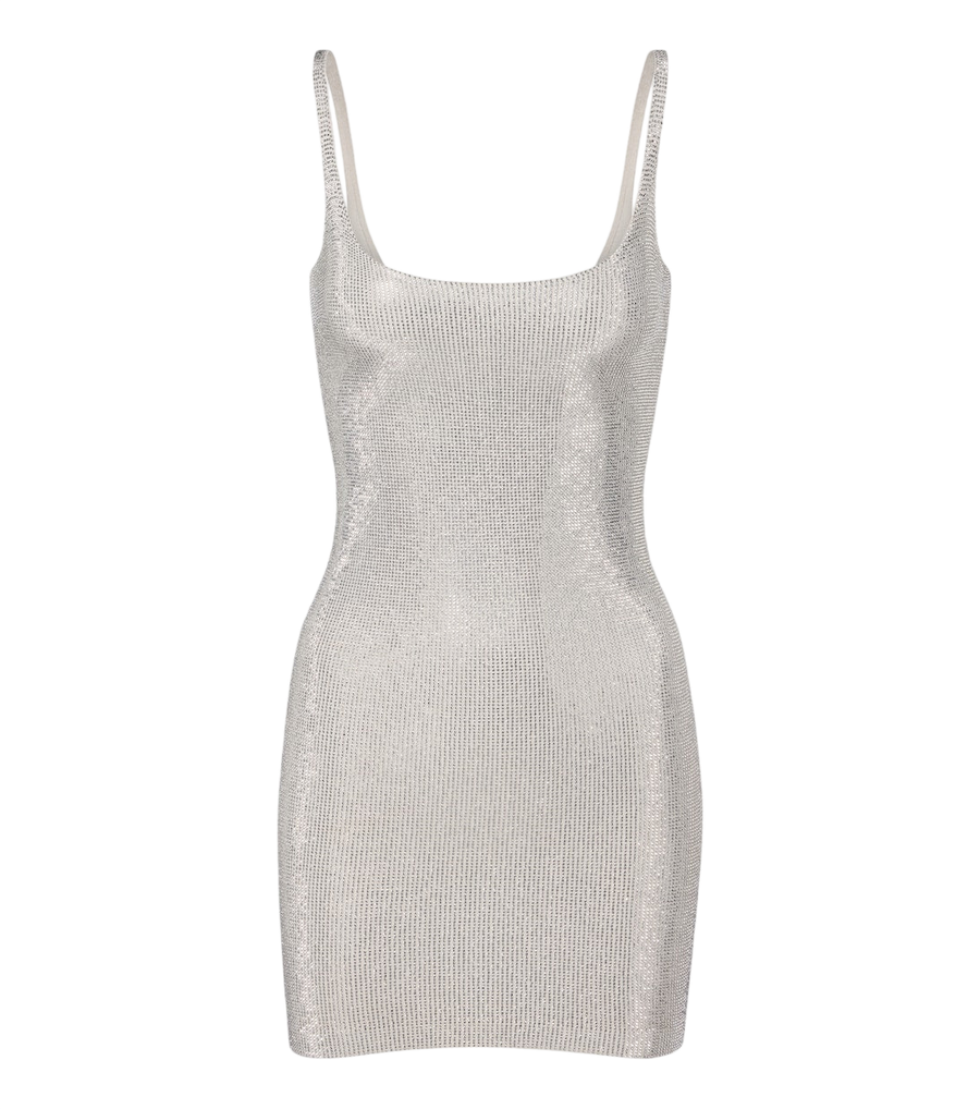 Gucci Crystal-embellished jersey minidress