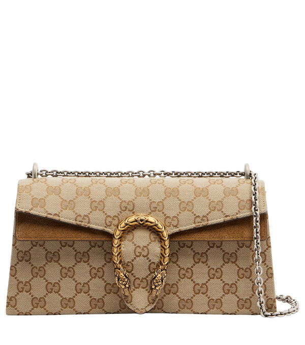 Gucci Dionysus GG canvas Small suede-trimmed crossbody bag
