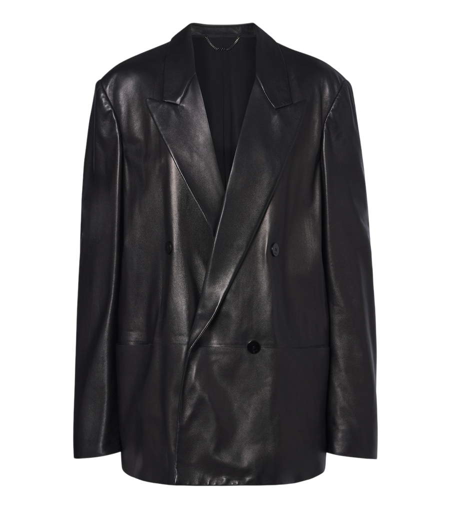 Gucci Double-breasted leather jacket