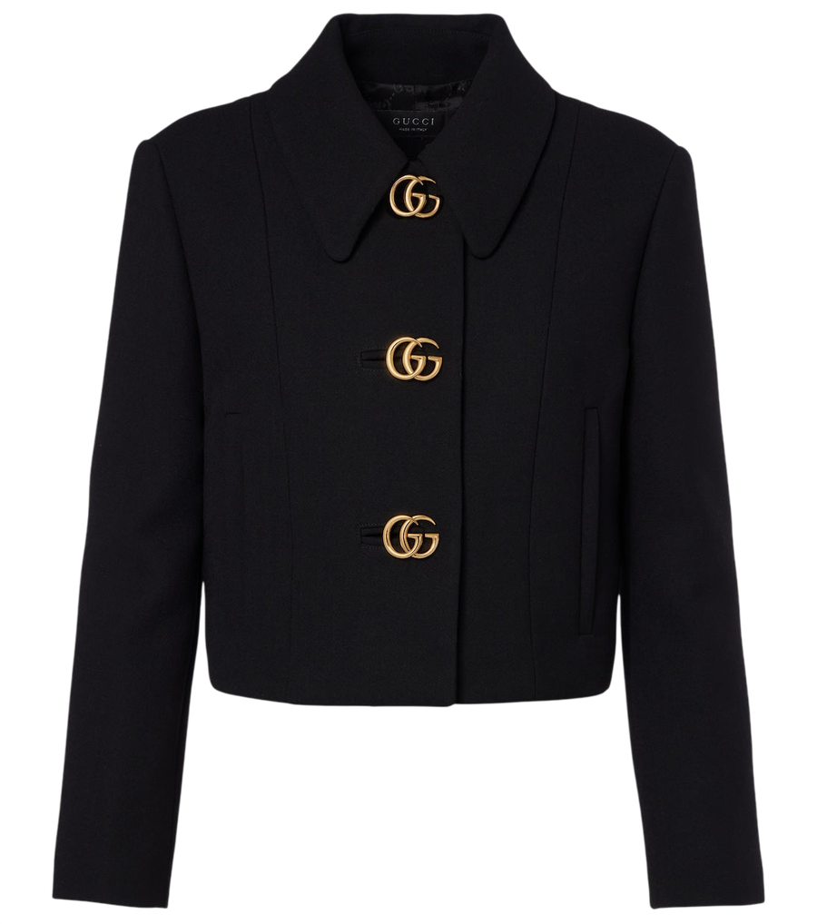 Gucci Double G cropped wool crêpe jacket