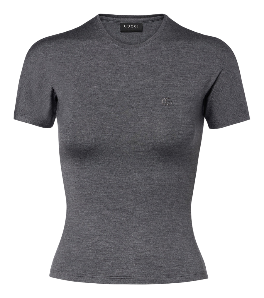 Gucci Double G silk-blend T-shirt