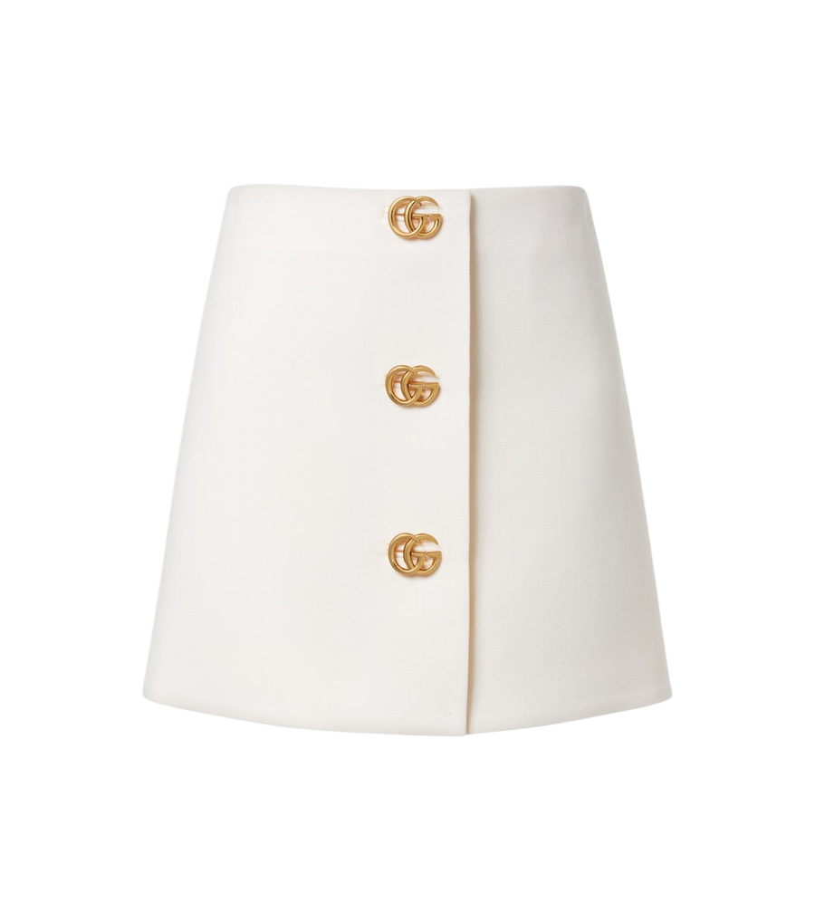 Gucci Double G wool crêpe miniskirt