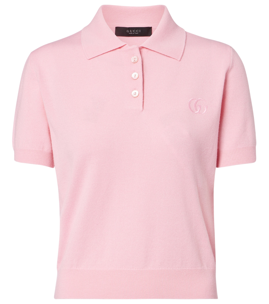 Gucci Camisa polo de lã Double G