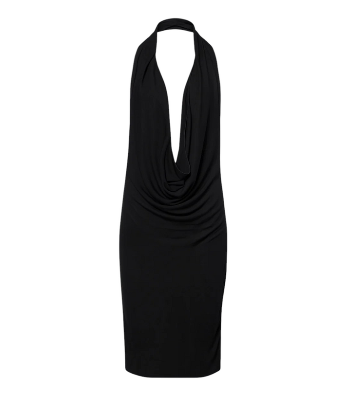 Gucci Draped Halterneck Crêpe Jersey Minidress [white-bg-processed] 1786642775240