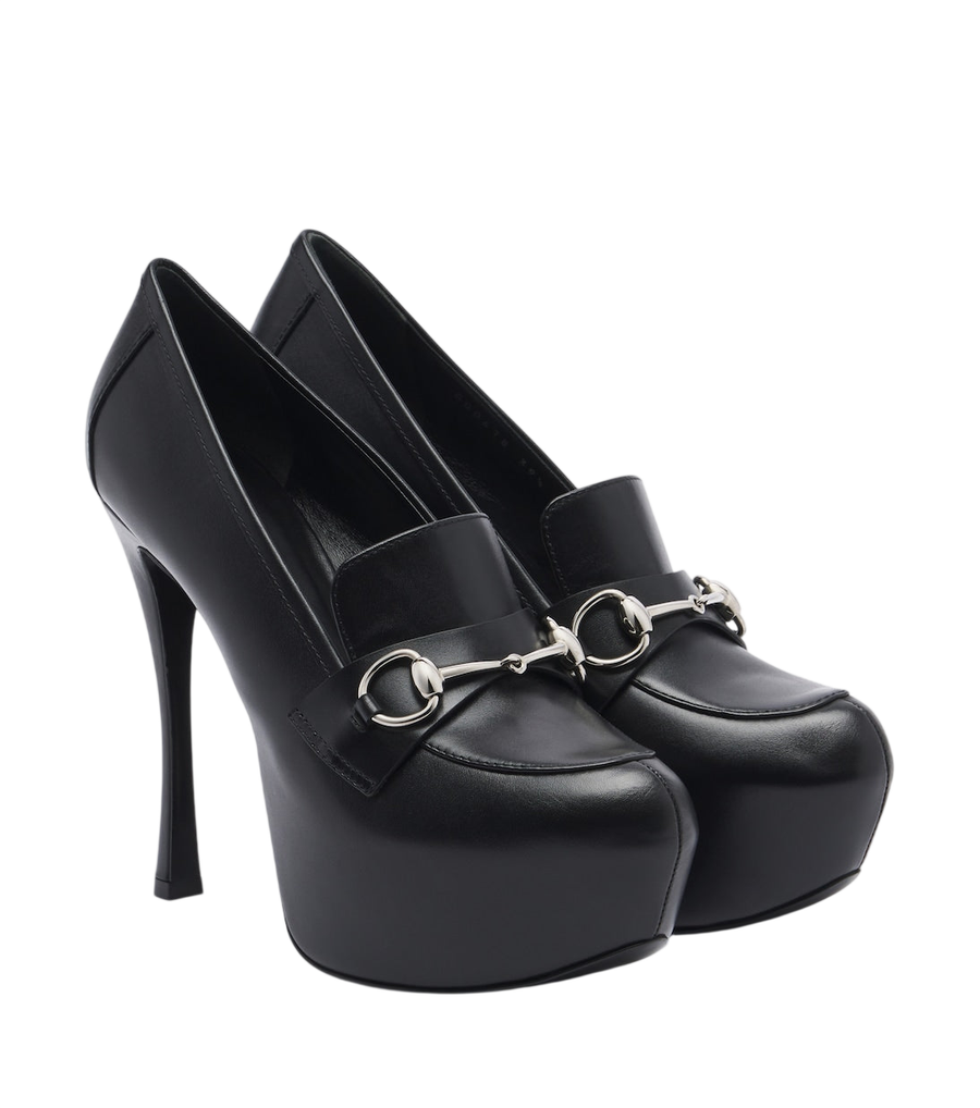 Gucci Décolleté con plateau in pelle Fame Horsebit