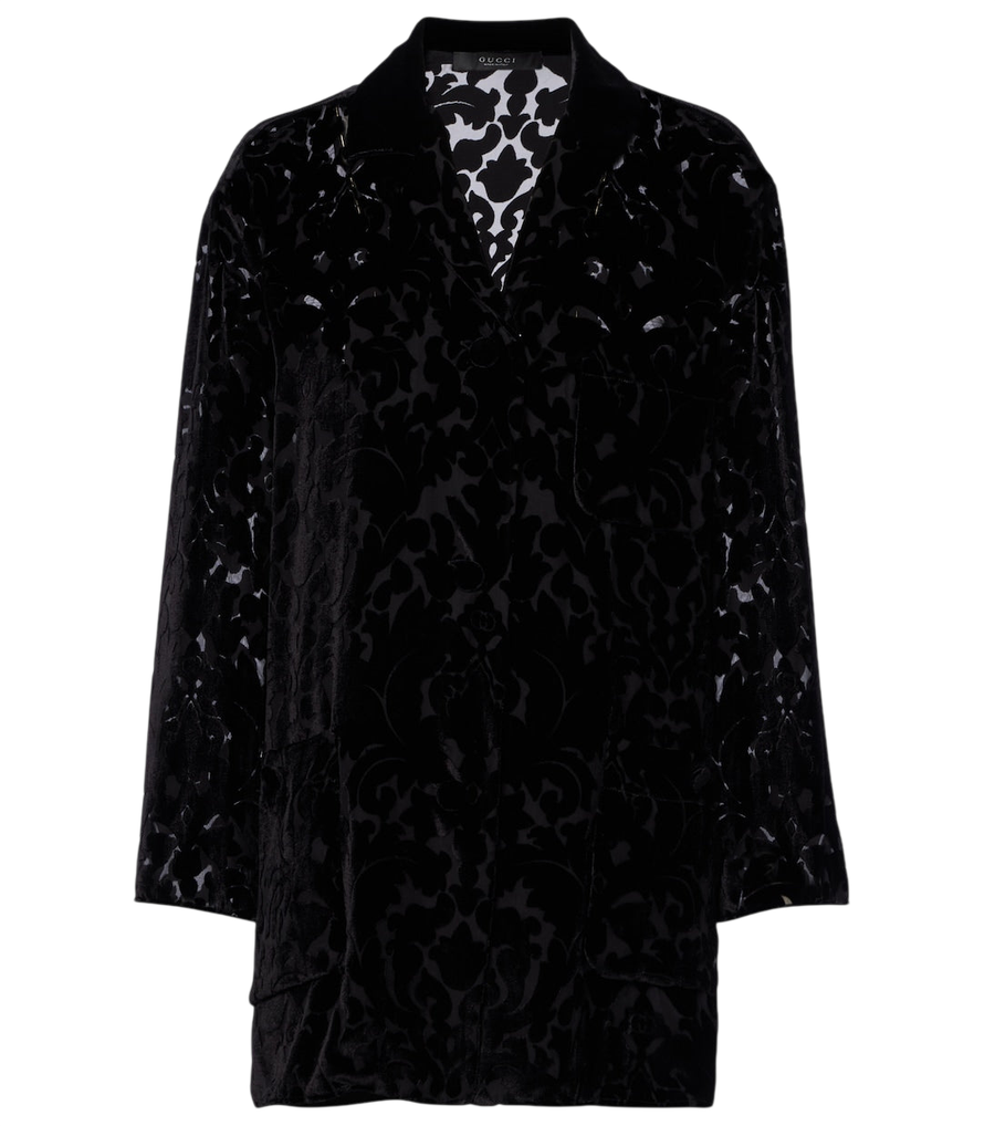 Gucci Floral devoré velour shirt