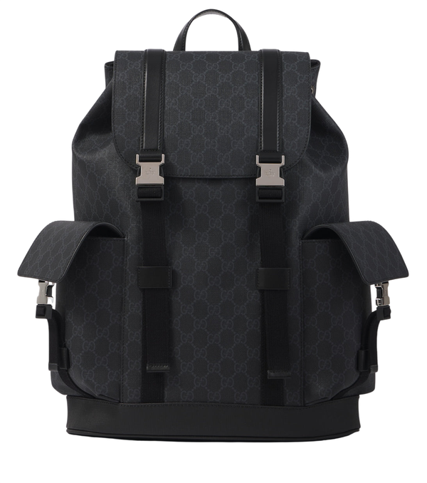 Gucci GG Canvas leather-trimmed backpack
