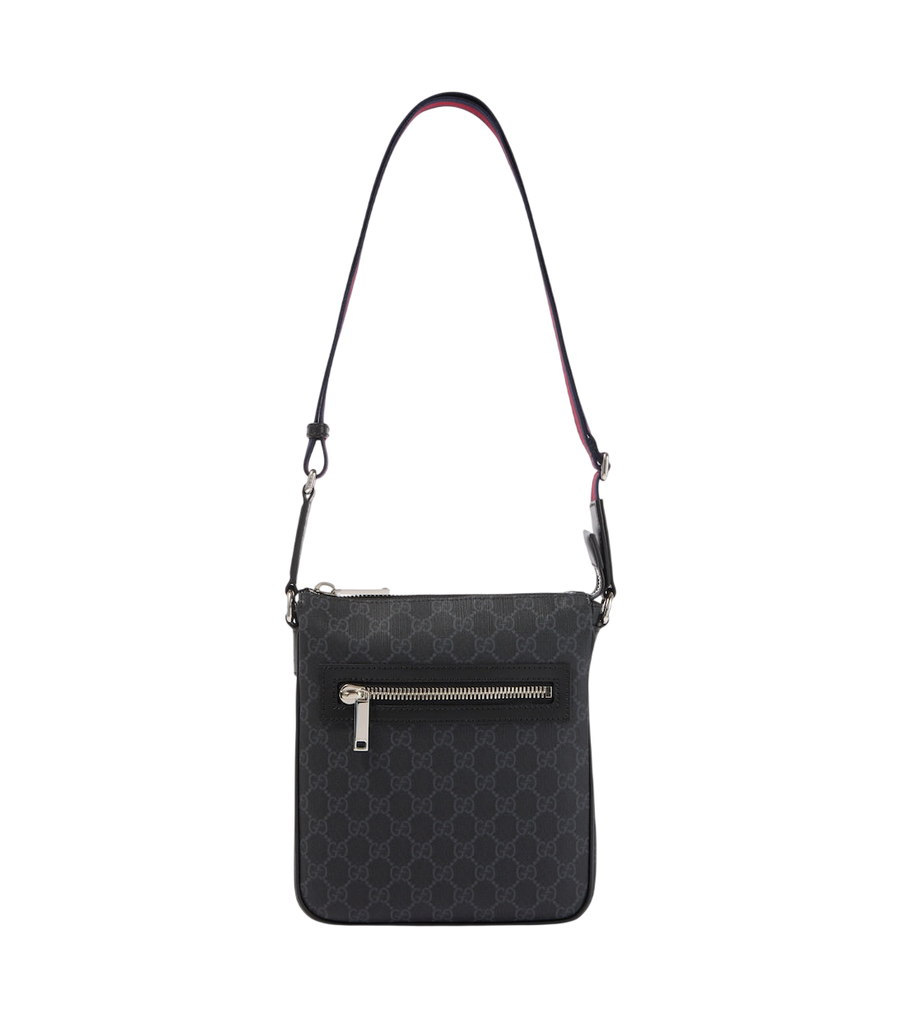 Gucci GG canvas leather-trimmed crossbody bag