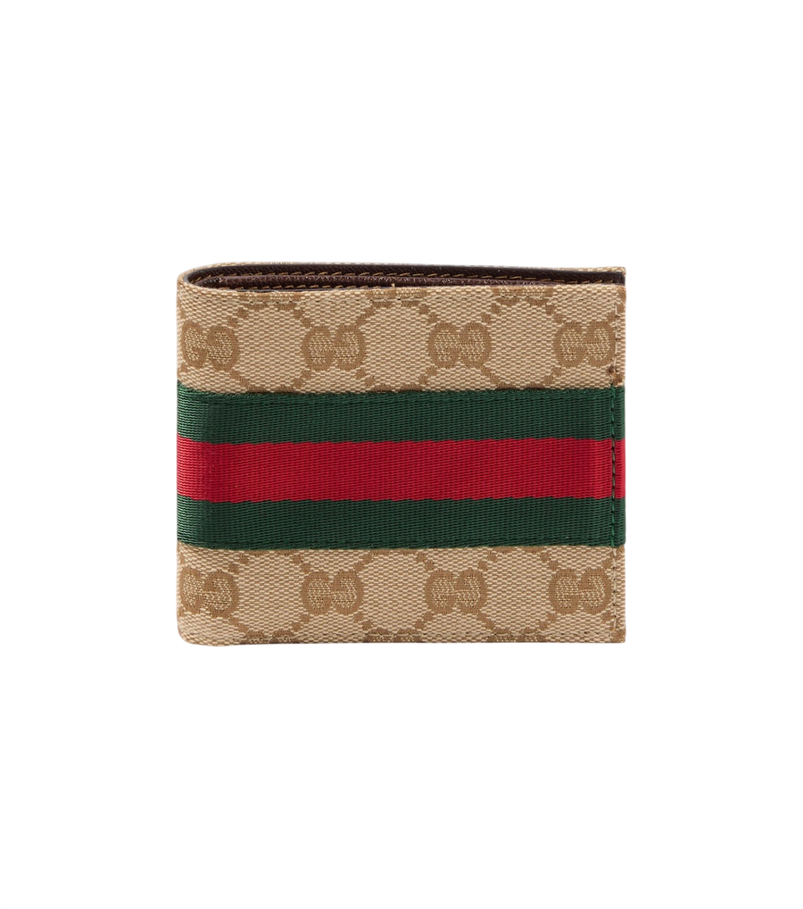 Gucci GG Canvas Web Stripe bifold wallet
