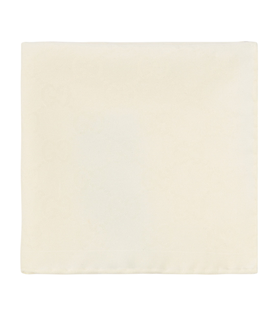 Gucci GG cotton and silk pocket square