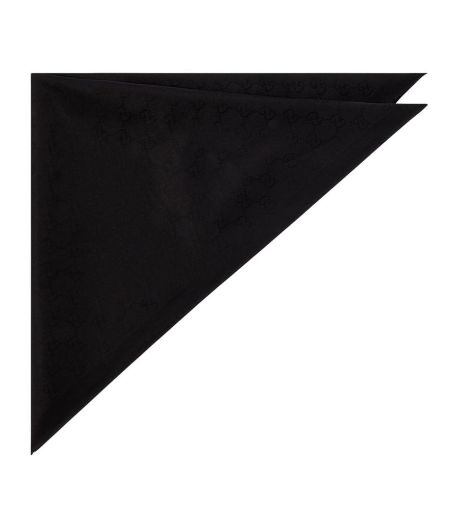 Gucci GG cotton and silk pocket square