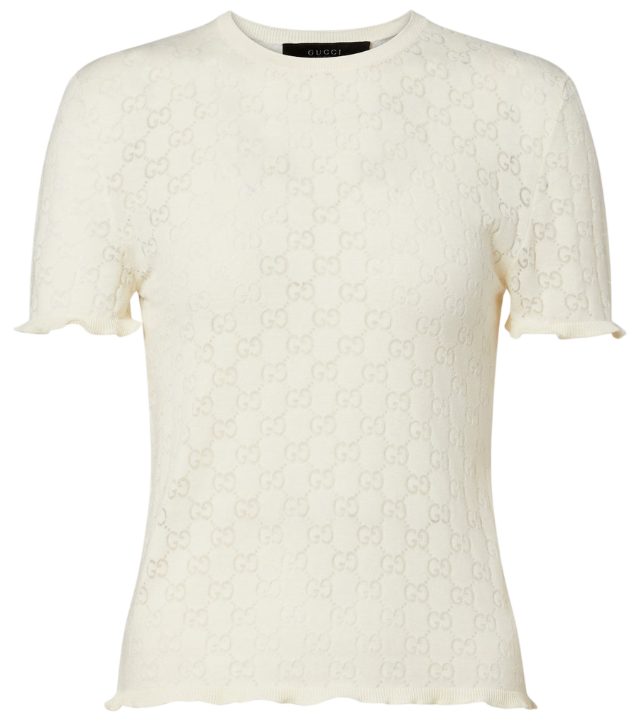 Gucci GG cotton-blend devoré T-shirt