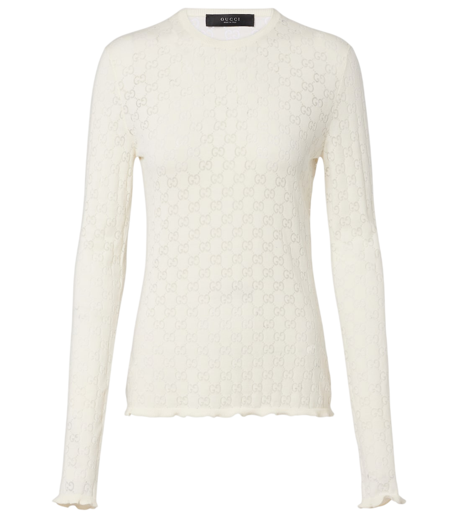 Gucci GG cotton-blend devoré T-shirt