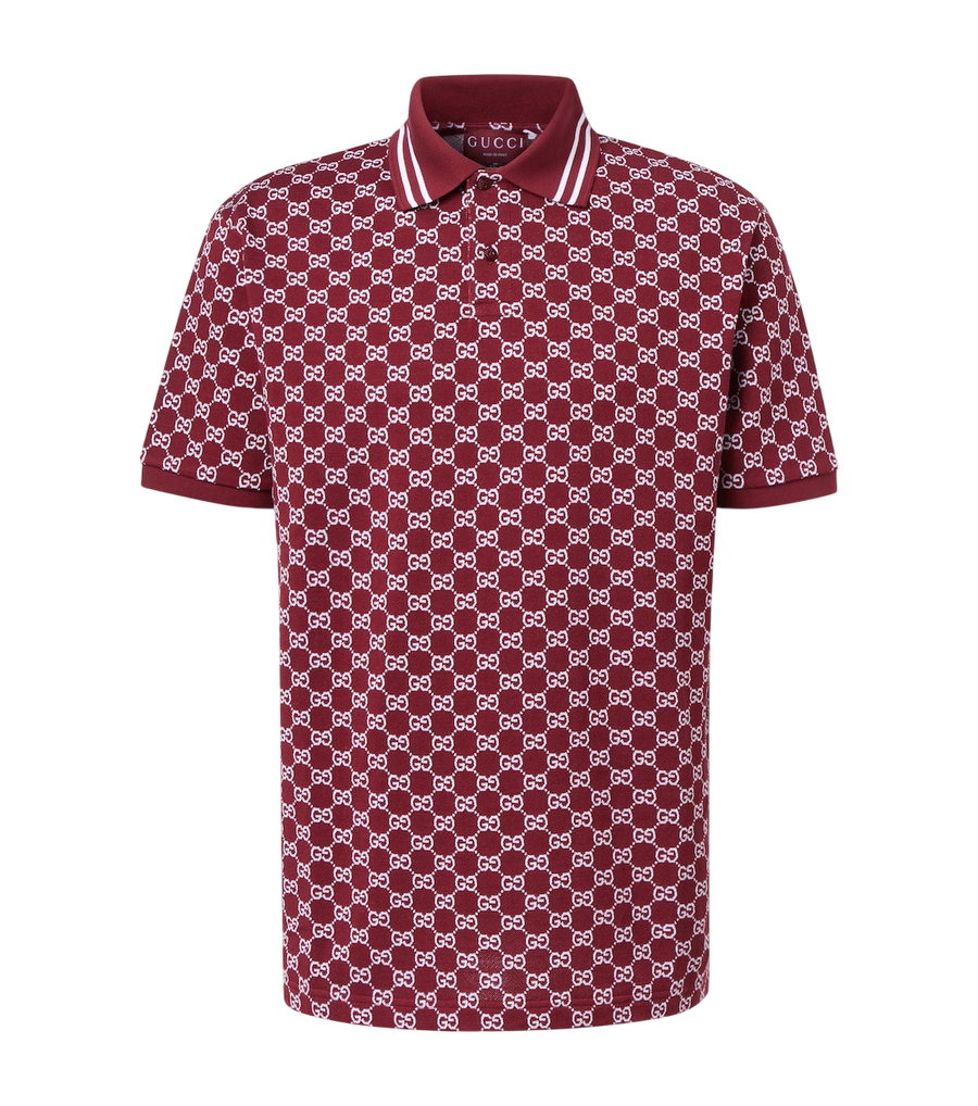 Gucci GG cotton piqué jacquard polo shirt