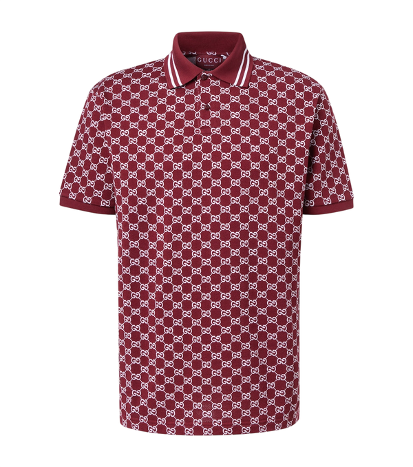 Gucci GG cotton piqué jacquard polo shirt