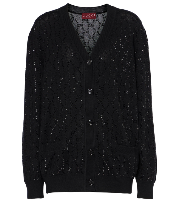 Gucci GG Crystal wool cardigan