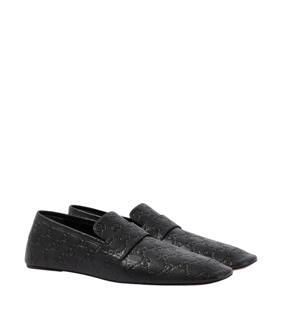 Gucci GG embossed leather loafers