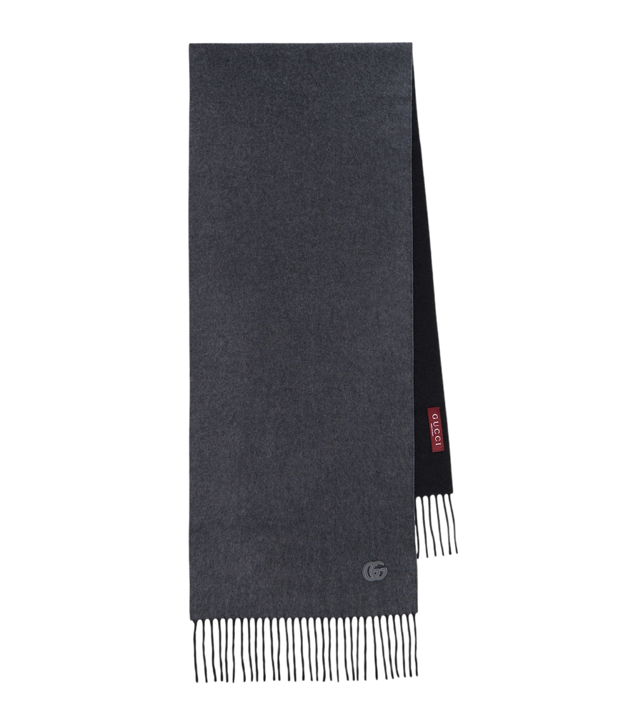Gucci GG fringed cashmere scarf