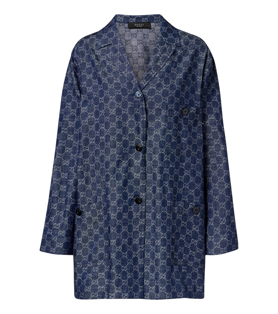 Gucci GG jacquard denim shirt