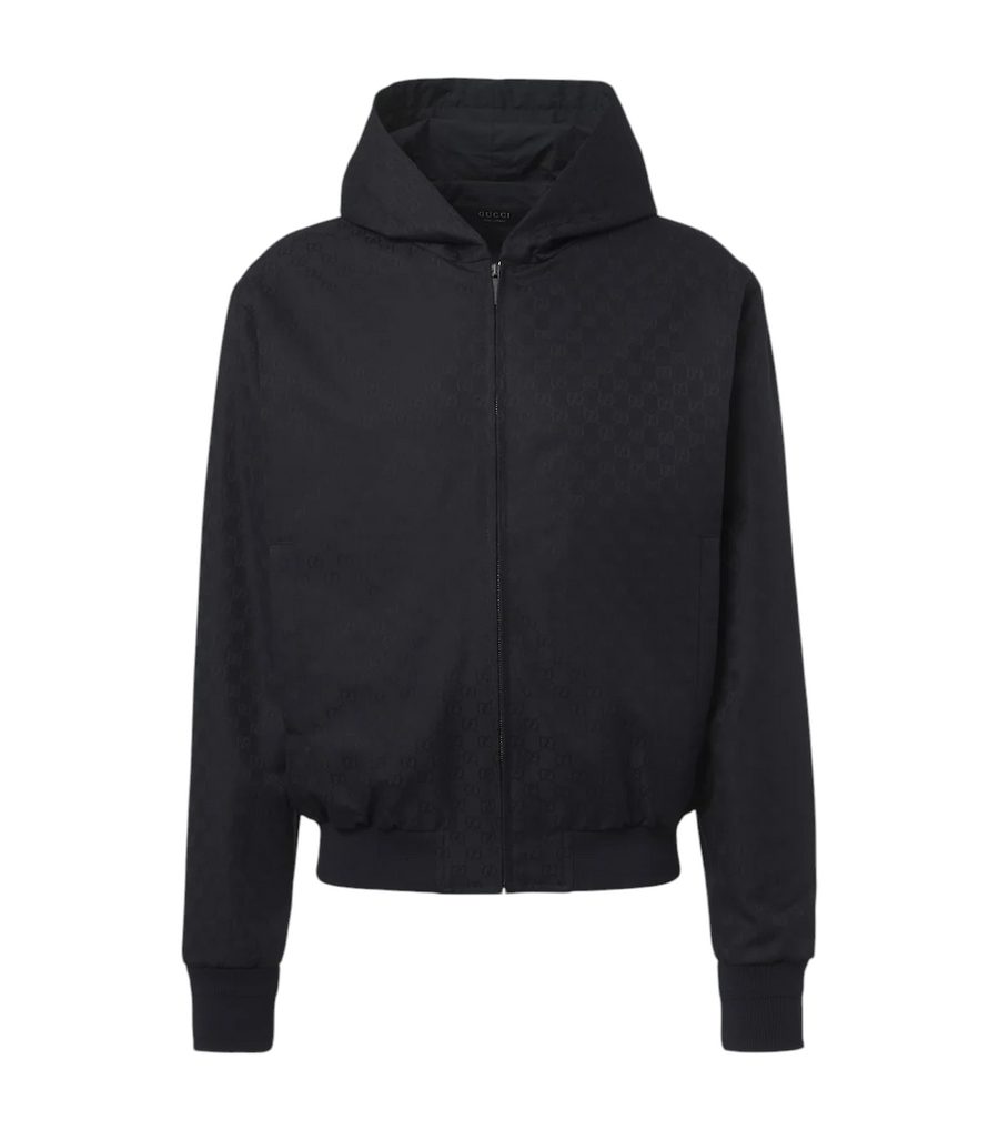 Gucci GG jacquard hooded cotton jacket