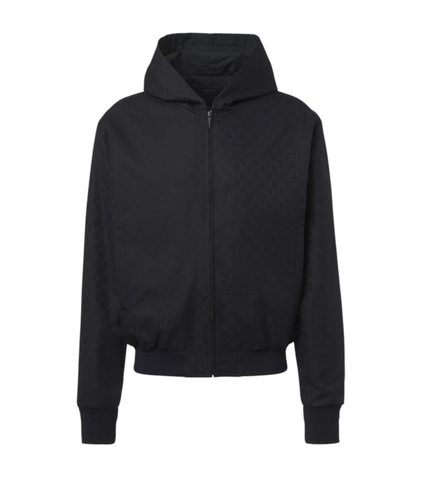 Gucci GG jacquard hooded cotton jacket