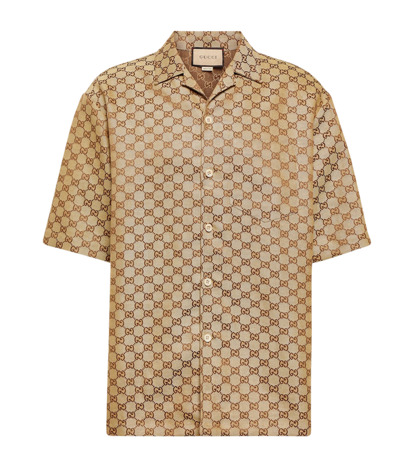Gucci GG jacquard linen-blend shirt