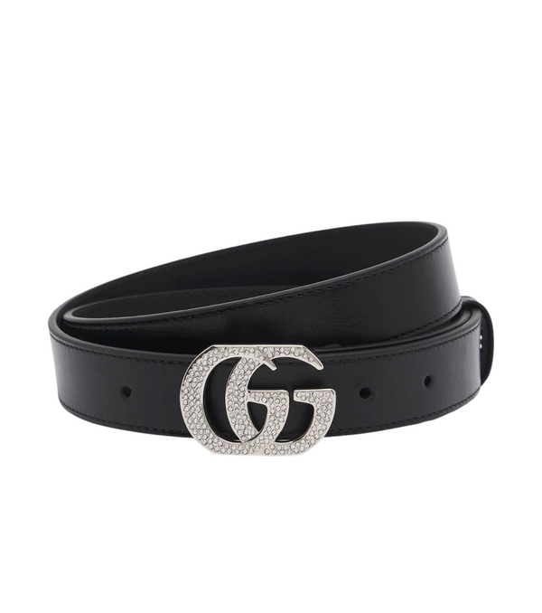 Gucci GG Marmont Embellished Leather Belt