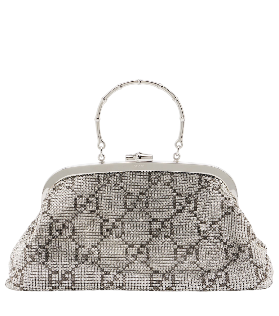 Gucci GG Medium crystal-embellished clutch